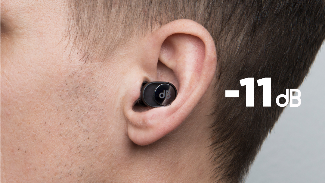 dBud ear plugs adjustable volume 11 db